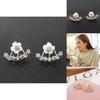 Daisy Alloy Earrings With Embedded Rhinestones For Women And Men