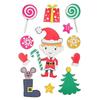Christmas Elf Stickers Foam Rubber 12 Pieces