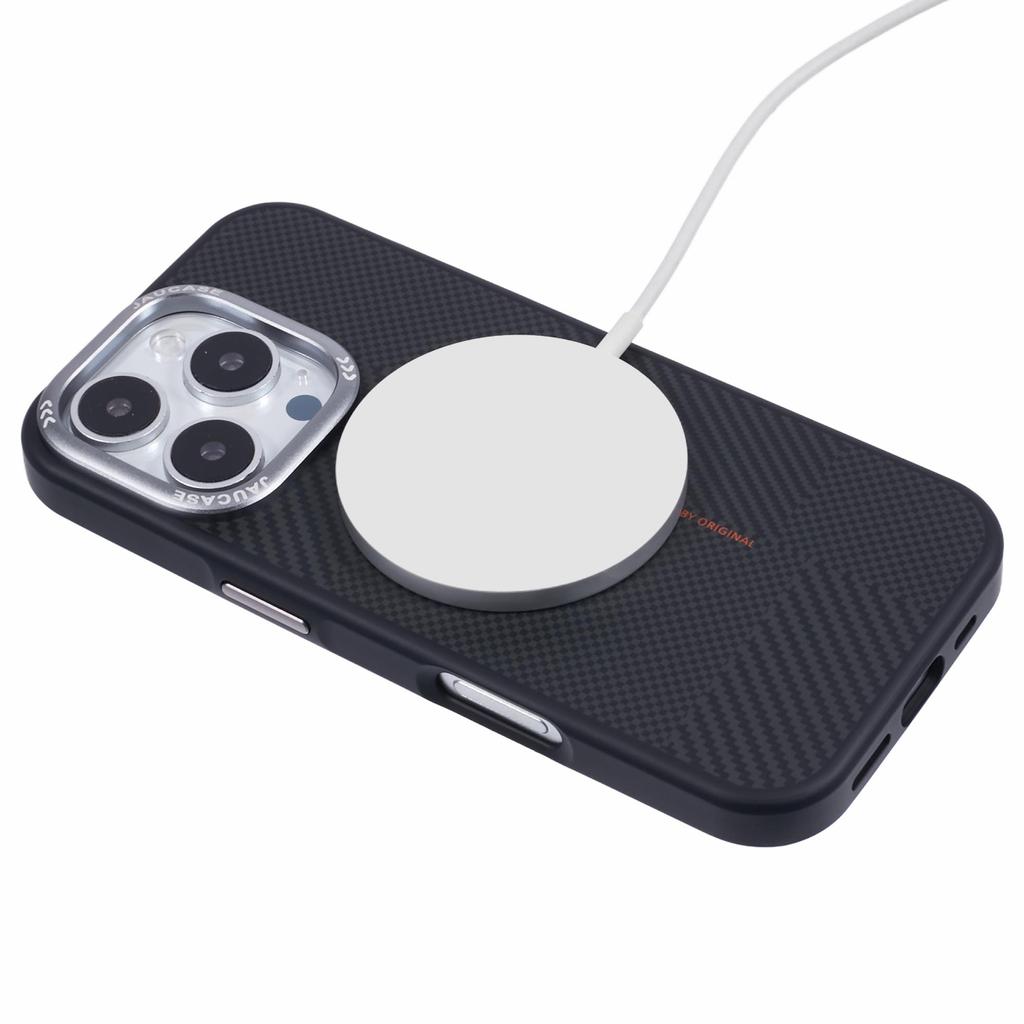 JAUCASE Чехол для iPhone 16 Pro, ПК+ТПУ, Текстурированный чехол для телефона, Совместим с MagSafe
