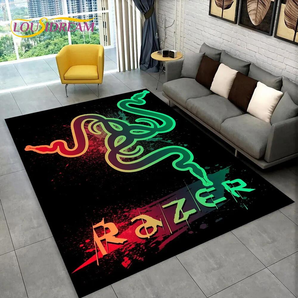 3D Логотип Razer Игра Геймер Змея Ковер Коврик для Дома Гостиной Спальни Дивана Придверный коврик Декор, детский игровой коврик Нескользящий коврик для пола