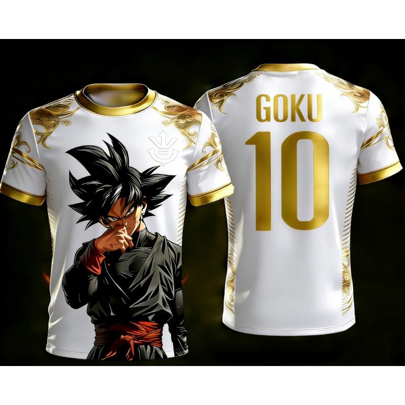 Официальная 3D-печать Dragon Ball Гоку №10 Футбольная майка Тренировочная одежда Для родителей и детей S-6XL 90см-160см Модные футболки