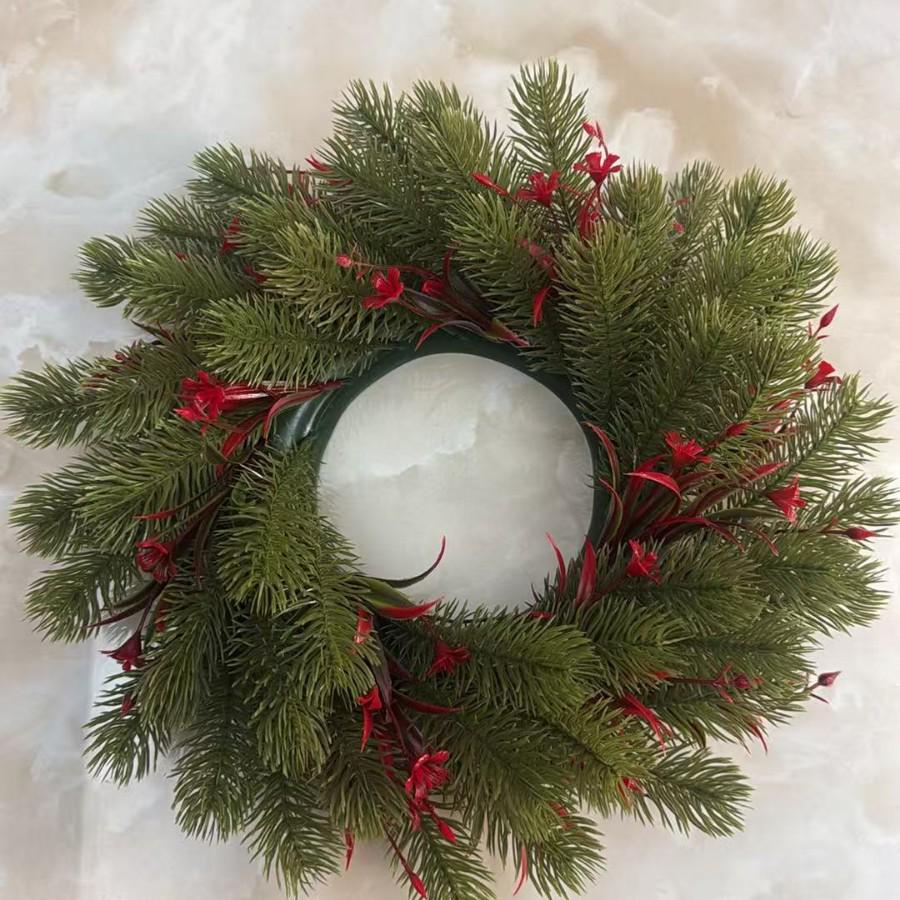 Artificial Pine Christmas Wreath for Window & Door Decor