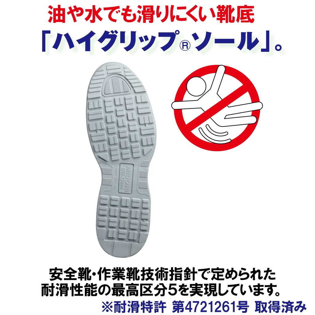 Work Plus HG Safety Work Shoes JSAA Professional Sneakers for Regular Work with Toecap Shock Absorption Hook and Loop Fastener ISA805 Electrostatic