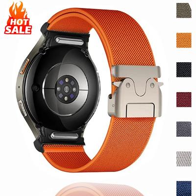 Эластичный нейлоновый ремешок для Samsung Galaxy Watch 7 6 5 4 40мм 44мм/5 Pro 45мм Браслет с парашютной застежкой Ремешок для Galaxy Watch 6 4Classic