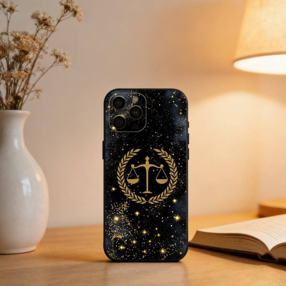 Закон Юрист Судья Правосудие Чехол для телефона для iPhone 17,16,15,14,13,12,11 Plus,Pro Max,XS,Мягкий силиконовый черный чехол