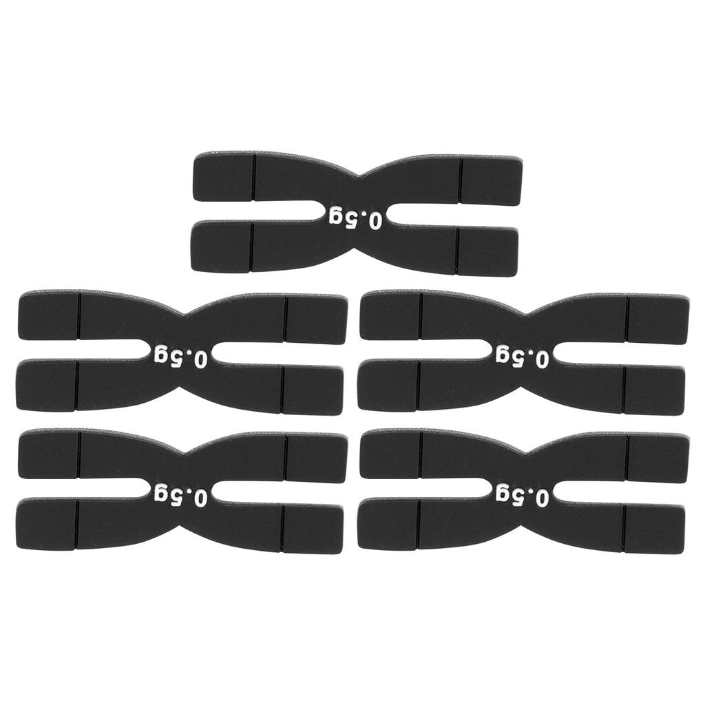 POWERTI 5 шт. 0,5 г ракетка для тенниса и бадминтона полосы для балансировки веса силиконовые ленты для утяжеления бар черный