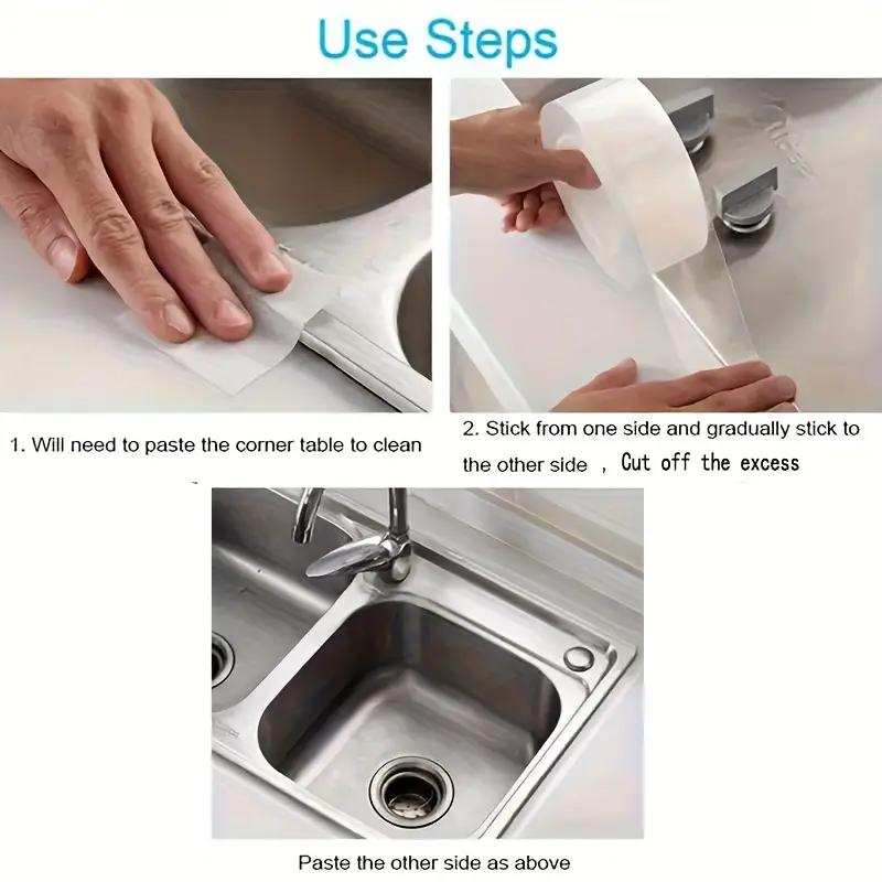 Ключевые слова Силиконовая водонепроницаемая клейкая лента для кухни и ванной комнаты, Кухонная уплотнительная лента для швов, Прозрачная водонепроницаемая лента
