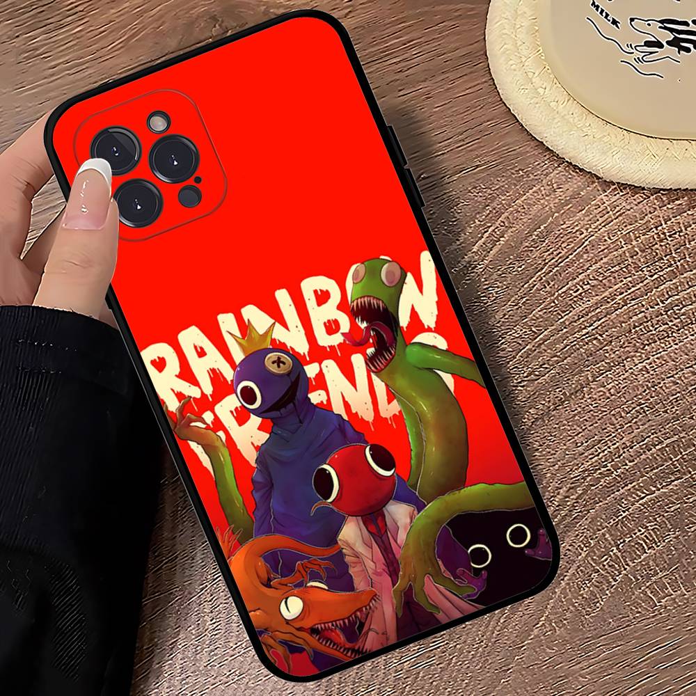 Cartoon R-Rainbow Friends For IPhone 17 16 15 14 13 12 Mini 11 Pro Max Plus Soft Silicone Phone Cover