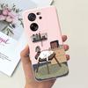 Чехол для Xiaomi Redmi 13C Задняя крышка для Xiaomi Mi 13T Pro Мягкий матовый жидкий силикон Цветочный мультяшный принт Чехол-сумка для Mi13T Pro