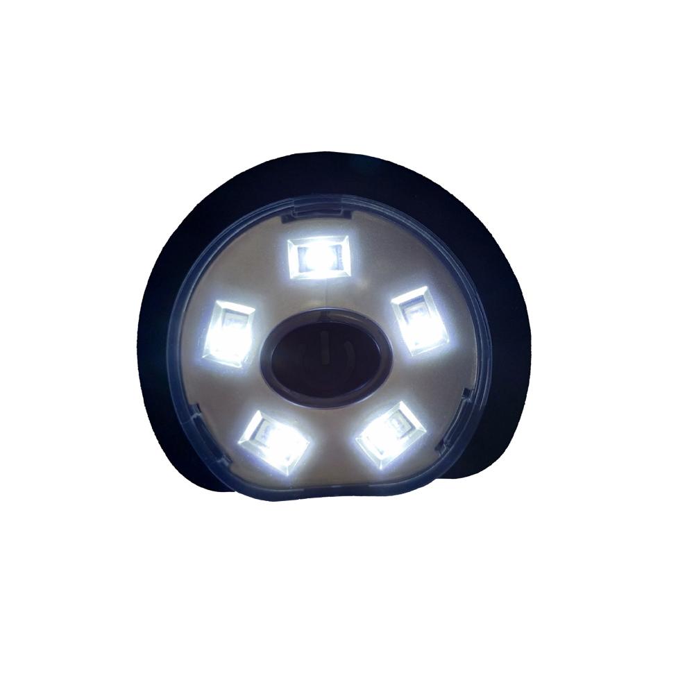 Зажимной фонарик, перезаряжаемый, 5 светодиодов, свободные руки, 50 люмен, ходовые огни для маленьких бегунов