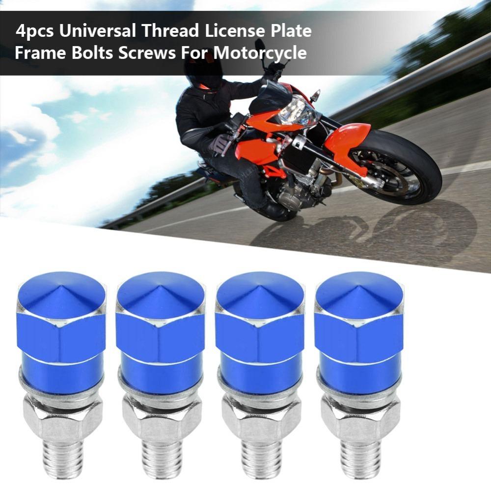 4PCS Universal License Plate Bolts Black /Silver/ Gold /Blue/Red Frame Bolts  Truck Tag Fixing