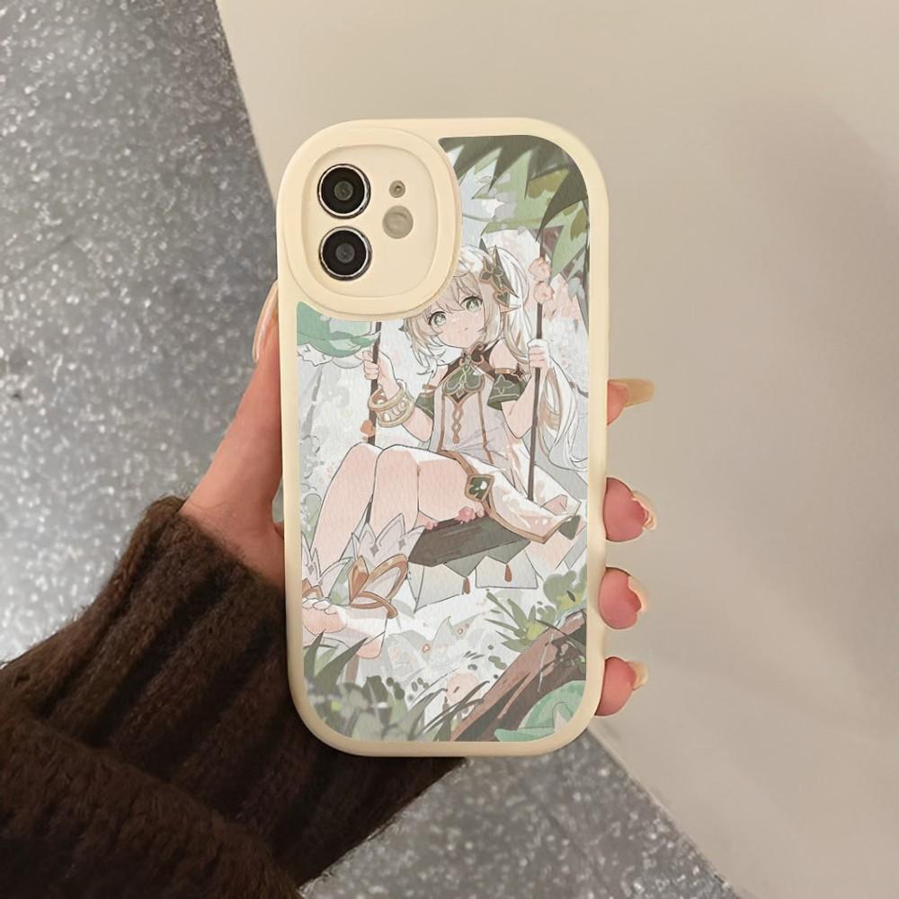 Nahida Genshin Impact Phone Case Hard Leather For iPhone 16 15 14 13 12 Mini 11 14 Pro Max Xs X Xr 7 8 Plus Fundas