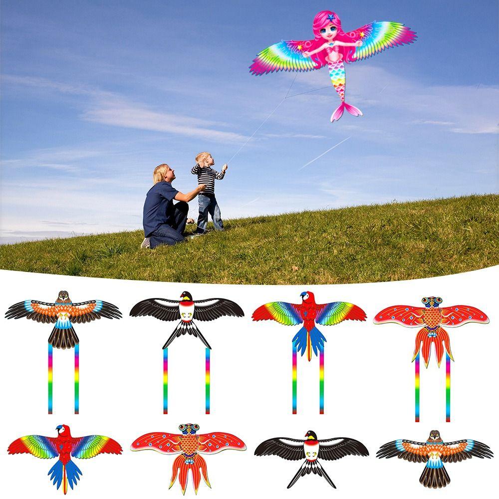 Cartoon Fishing Rod Kites Lightweight Flying Kites Funny Long Tail Kites Kids Gift