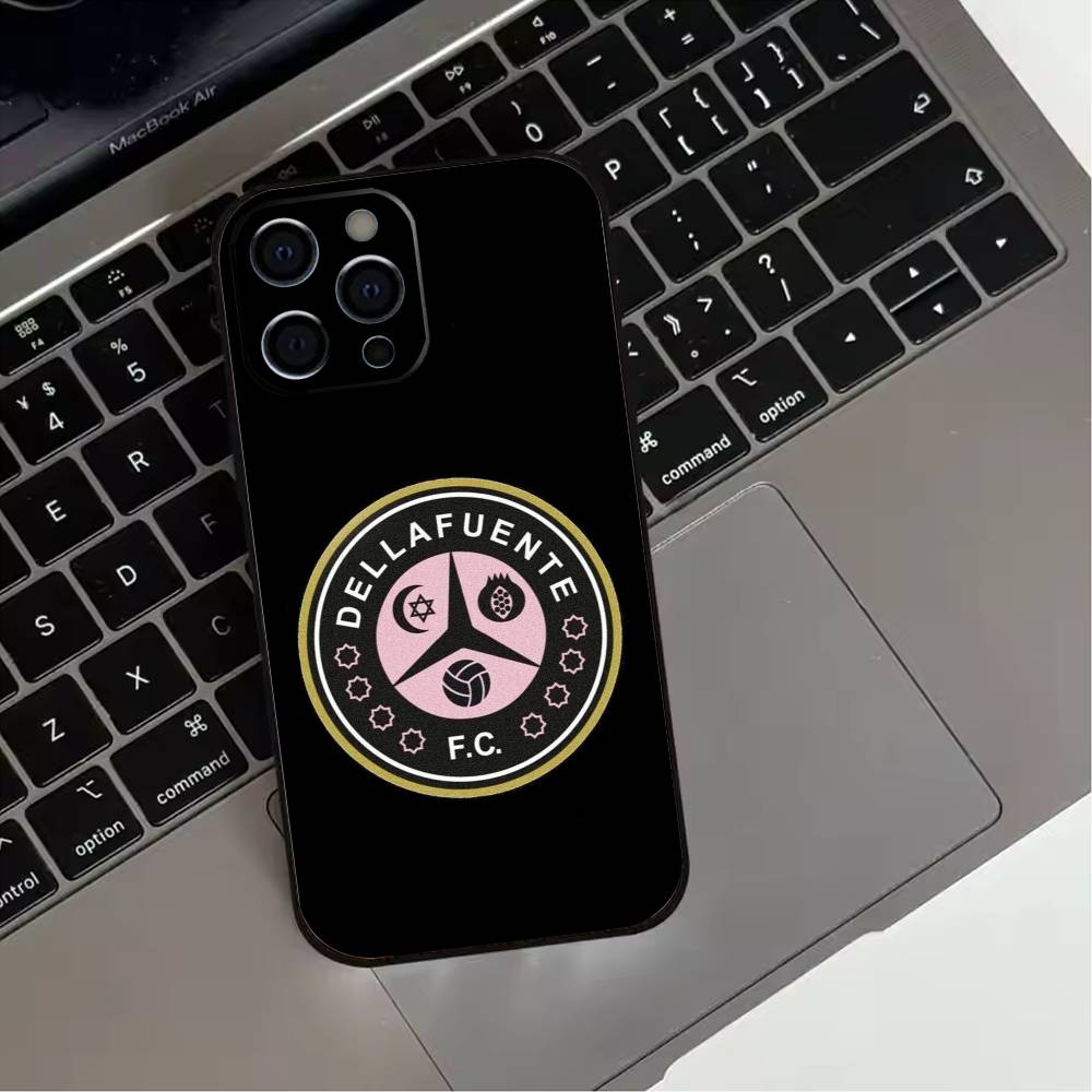 D-Dellafuente-FC Phone Case For iPhone 17,16,15,14,13,12,11 Plus,Pro Max,XS,Soft Silicone Black Cover