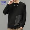 Мужской повседневный вязаный свитер с круглым вырезом