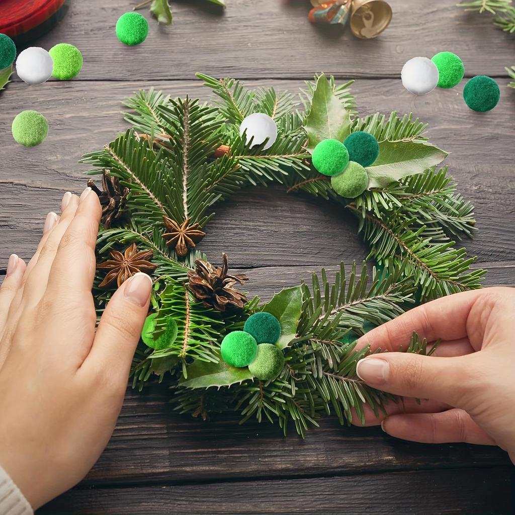 500pcs Of Pom Poms 0.39 Inch Assorted Pom Poms Suitable For DIY Art Making