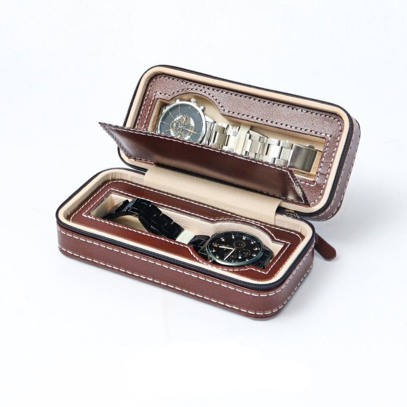 Новая дорожная портативная сумка для часов, европейская кожаная коробка для хранения часов, минималистичная коробка для коллекции часов, коробка для часов