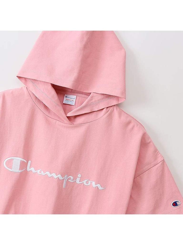 Пуловер с коротким рукавом Серовато-розовый Япония M к японскому размеру [Champion] Футболка CW-P306 Женская (эквивалент М)