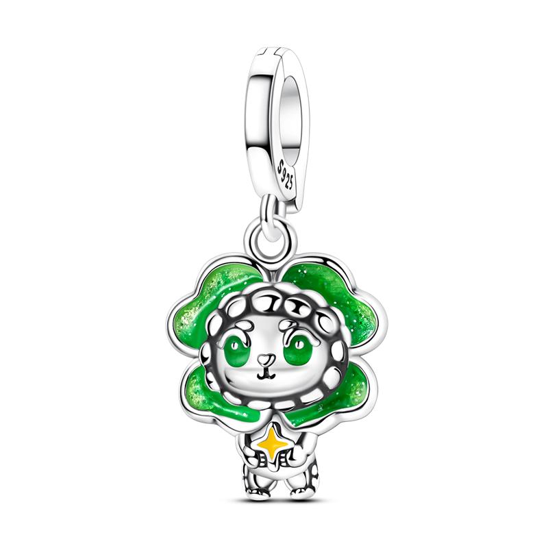 925 Silver Cartoon Doll Theme Series Pendants Bear Piggy Wizard Dwarf Charms Fit Original Bracelet Necklace Jewelry