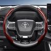 Suitable for Toyota Carbon Fiber Texture Steering Wheel Cover with Segmented Quick-Release Design, Durable, for Rav4, Hilux
