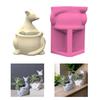 Silicone Flower Pot Mold Kangaroo Shape Succulent Planter Mold Vase Molds Suitable for Home Decoration Craft Projects