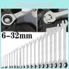 Ключ 6мм-32мм Хром-ванадиевая сталь Фиксированная головка Метрический трещоточный гаечный ключ**