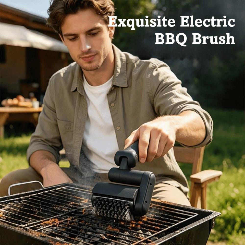 Efficient Electric Grill Brush Detachable Barbecue Cleaner Tools Grill Cleaning Brush  Camping
