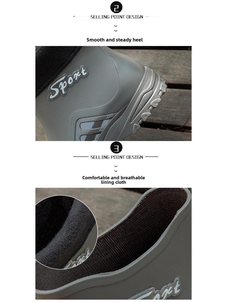 Korean Style Men's Waterproof Non-Slip Fashion Rain Boots