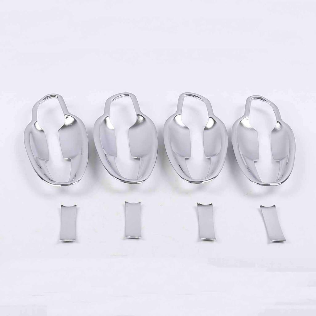 Carbon Fiber Pattern Door Handle & Bowl Decoration for Peugeot 4008/5008 - Gloss Black