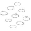 9 Pcs/Set Lady Exquisite Finger Ring Simple Vintage Creative Ring Set for