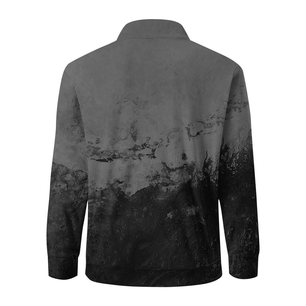 Мужская повседневная толстовка в стиле ретро с градиентным принтом