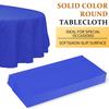 10Pcs Plastic Table Cloth 84 Inch Disposable Tablecloth Easy Cleaning Round Table Cover Parties Picnic Birthday Wedding Supplies