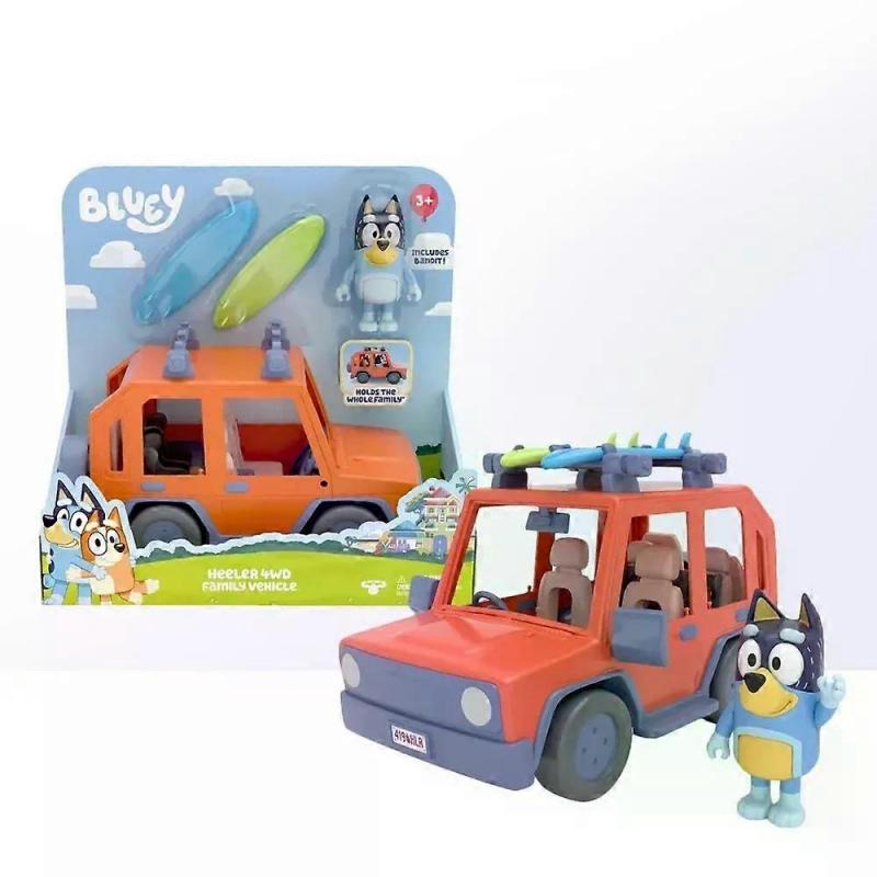 Bluey Ice Cream Cart Bicycle Station Wagon Action Figures Bluey And Friends Anime Figure Kawaii Figures Pvc Birthday Gift Toys