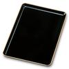 Nakanishi Kogei PC Stamp Tray, Black with Gold Rim (Urea Resin), 27cm, for Business Cards, Offerings, Memorial Services, Funerals, and Ceremonial