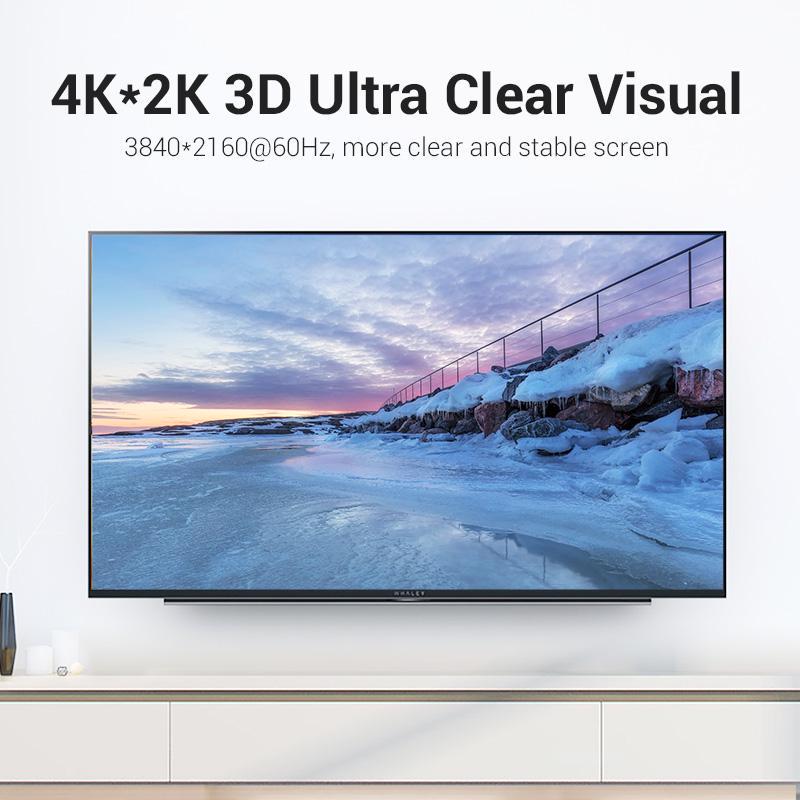Vention HDMI-кабель 4K тонкий кабель HDMI-HDMI 2.0 для HDMI-разветвителя-удлинителя PS4/PS3 Apple TV HDTV-проектор 2.0 HDMI-кабель