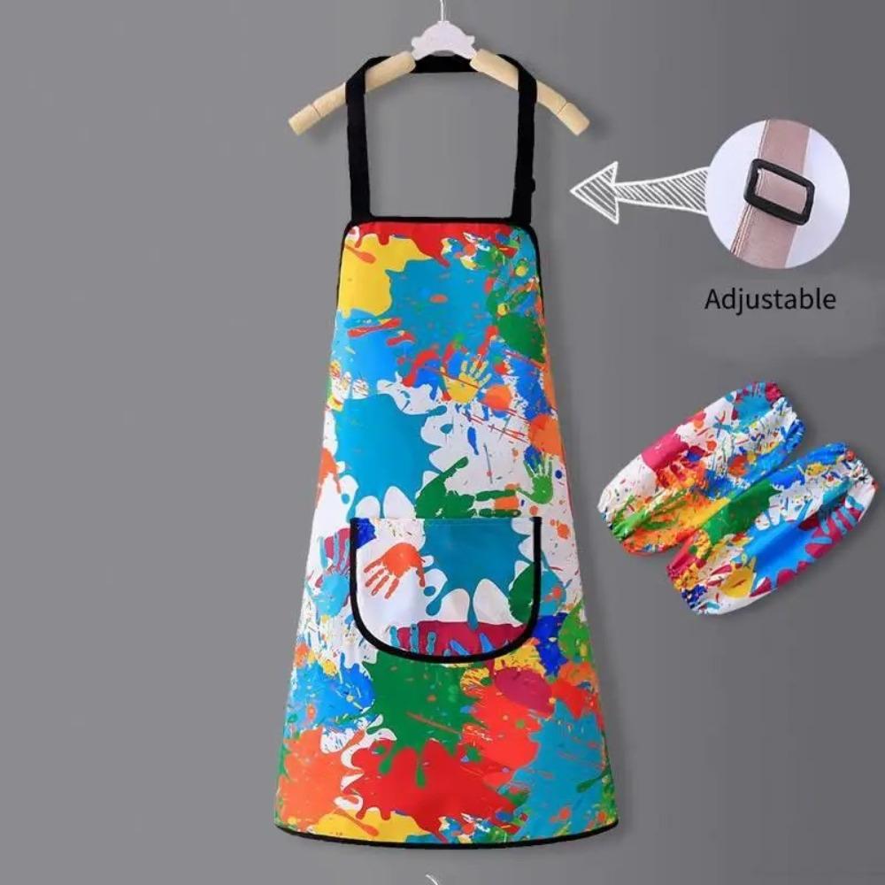 Polyester Children Painting Apron Easy Clean Baking Bibs Gifts Art Bibs
