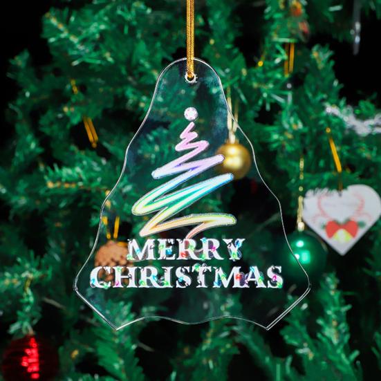 Зимние акриловые украшения Счастливого Рождества Подвесное украшение для рождественской елки Матовый крафт Подвеска для деревьев Окна Двери Декор