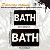 Коврик для двери "BATH", Быстросохнущий Нескользящий Коврик для Ванной, Современный Черно-Белый Ковер для Двери в Ванную Комнату Прихожую