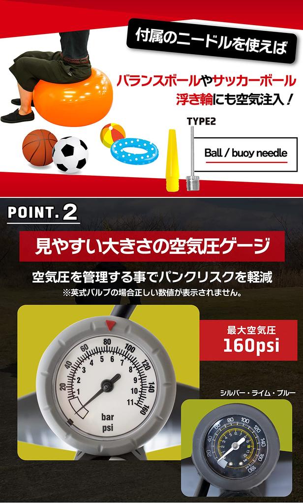 Со всеми GORIX Велосипедный насос с манометром с и Британский [Совместимые клапаны] [Совместимые Американский, Французский, Клапаны] (Матовый черный) GX-33P