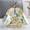 New Chinese Flower Tea Set Teapot Korean Bone China Coffee Cup Saucer Spoon Pastry Dessert Plate String Plate Gift Box Set
