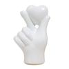 Valentines Day Love Heart Hand Ornament Heart Shape Gesture Resin Statue Sculpture Home Office Wedding Party Romantic Decor