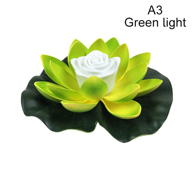 Светодиодный водонепроницаемый плавающий лотосный светильник на батарейках, искусственный цветок лилии, ночник для пруда, бассейна, сада, аквариума, декор для воды