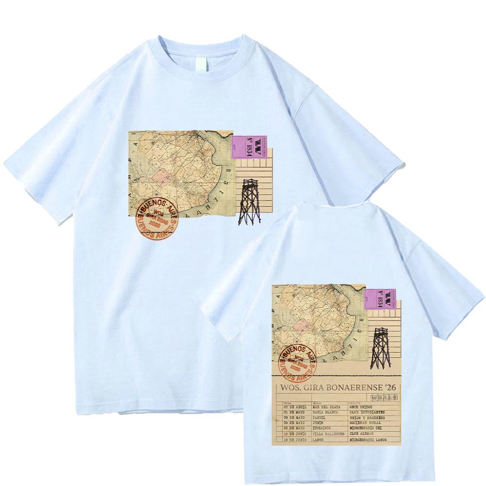 WOS.GIRA BONAERENSE '26 T-shirts Rapper WOS Merch Clothes Men Women Pop Music Fashion Tee Hip Hop Cotton T Shirts