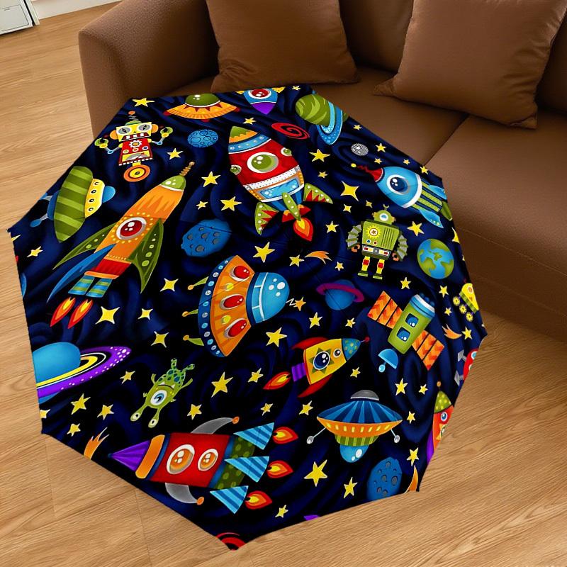 1PC space adventure Umbrella-8-Rib Reinforced, Automatic Open, Lightweight & Durable, Fashion Accessory for Outdoor-D374