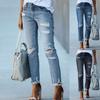 Женские джинсовые классические универсальные модные брюки с высокой талией