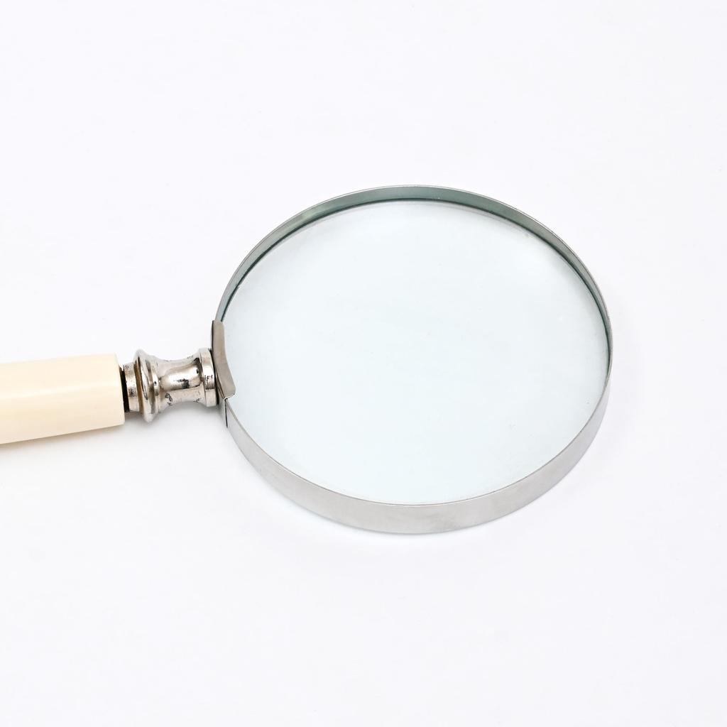 Classic Striped Handle Magnifying Glass Steel & Resin Design