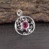 Кулон из розового турмалина из серебра 925 пробы, кулон с драгоценным камнем ручной работы, ко Дню памяти