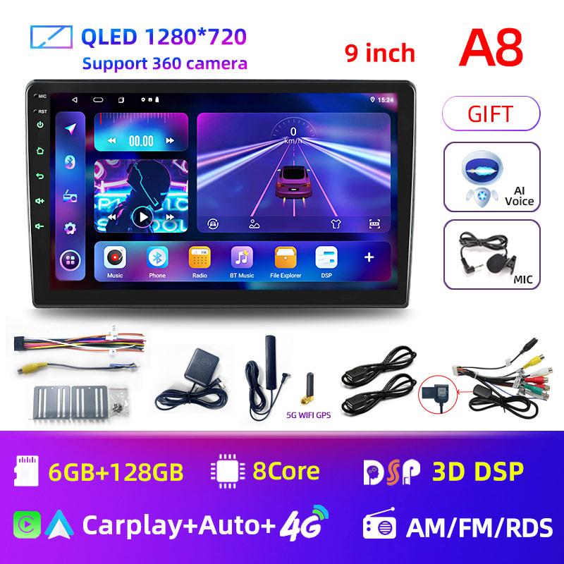 7/9/10'' 2 Din Android12 Auto Car Radio Multimedia Video Universal Stereo Carplay Gps For Volkswagen Nissan Hyundai Kia Toyota