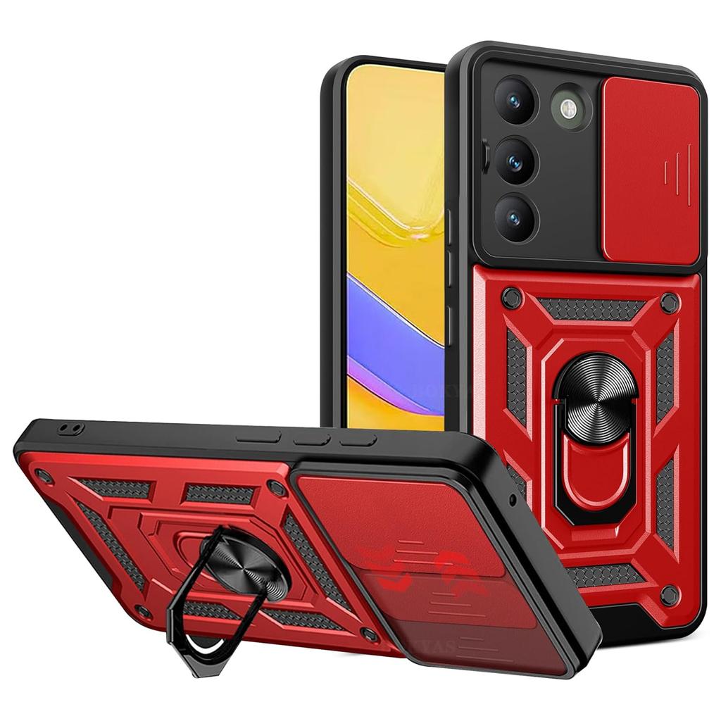 Armor Case For VIVO V40 SE V30 Lite 5G V30 Pro V30E V29 V29E Cover Lens Protection With Ring Magnetic Holder Coque Fundas