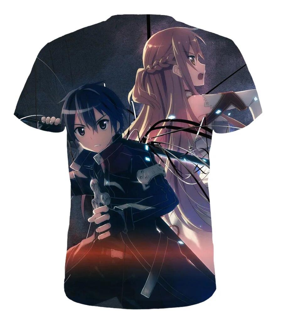 3d T-shirt Man Woman T-shirt Sword Art Online 3D Printing Anime T-shirt Plus Size Tee Tops 6XL